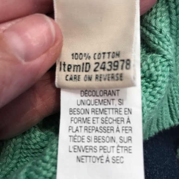 LLBean Women's Double L Cotton, Zip Front Cardigan - Size Medium - Picture 6 of 6